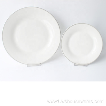 12pcs hot selling porcelain white color dinnerware set